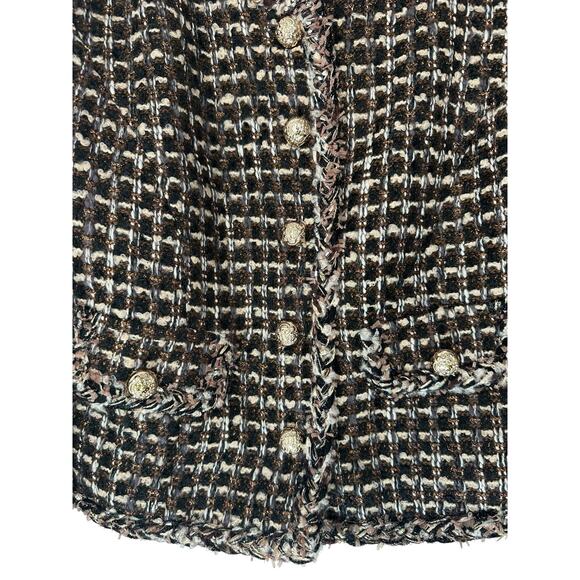 Heartloom Brown Tweed Twee Single Breasted Button Front Saffron Blazer Size XS - Picture 6 of 12